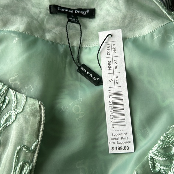 Samuel Dong women’s NWT silk embroidered dressy short sleeve jacket, size Small - Picture 5 of 7